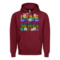 Burgundy Pride LGBTQ+ Love Wins Zipper Hoodie - BundleAndBundleShop