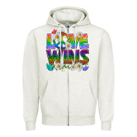 Oatmeal Heather Pride LGBTQ+ Love Wins Zipper Hoodie - BundleAndBundleShop