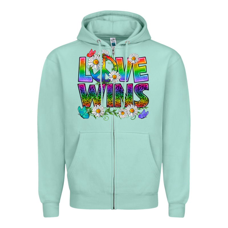 Pride Lgbtq+ Love Wins Zipper Hoodie by BundleAndBundleShop | Teevron