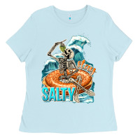 Baby Blue stay salty Ladies Tee - texasbilliewilder