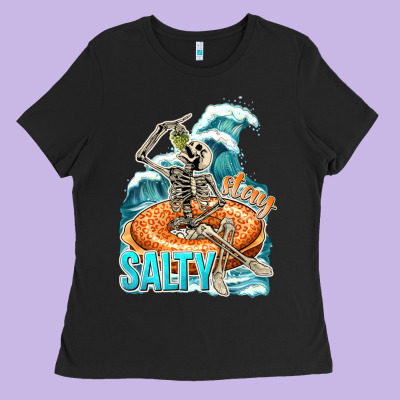 Stay Salty Ladies Tee Designed By Texasbilliewilder