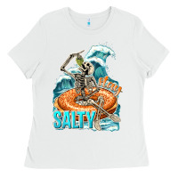 White stay salty Ladies Tee - texasbilliewilder