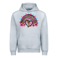 Heather Grey valentine's day rainbow heart olivia Urban Hoodie - OliviaCreatesArt