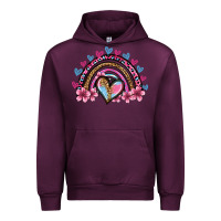 Mauve Wine valentine's day rainbow heart olivia Urban Hoodie - OliviaCreatesArt