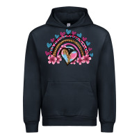 Navy valentine's day rainbow heart olivia Urban Hoodie - OliviaCreatesArt
