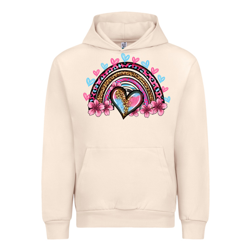 Valentine's Day Rainbow Heart Olivia Urban Hoodie by OliviaCreatesArt | Teevron