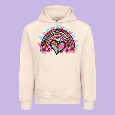 Valentine's Day Rainbow Heart Olivia Urban Hoodie Designed By Oliviacreatesart