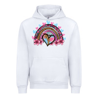 White valentine's day rainbow heart olivia Urban Hoodie - OliviaCreatesArt