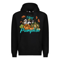 Black Hey Pumpkin Premium Hoodie - texasbilliewilder