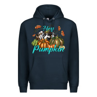 Navy Hey Pumpkin Premium Hoodie - texasbilliewilder