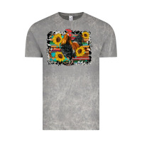 Cloud Rock western rooster coop animals sunflowers cowhide serape wooden Vintage Tee - Artiststas