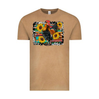 Vintage Camel western rooster coop animals sunflowers cowhide serape wooden Vintage Tee - Artiststas