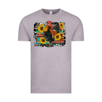 Vintage Zinc western rooster coop animals sunflowers cowhide serape wooden Vintage Tee - Artiststas