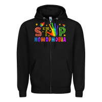 Black Western Stop Homophobia Zipper Hoodie - BundleAndBundleShop