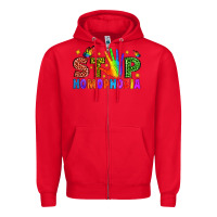 Red Western Stop Homophobia Zipper Hoodie - BundleAndBundleShop