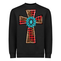 Black christmas cross Heavyweight Sweatshirt - BarkalooDesign