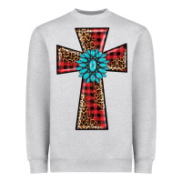Christmas Cross Heavyweight Sweatshirt | Teevron
