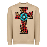 Mushroom christmas cross Heavyweight Sweatshirt - BarkalooDesign