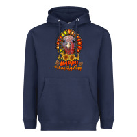 Navy happy thanksgiving gemstone Heavyweight Hoodie - RanaPortraitStore