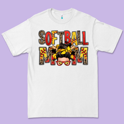 Softball Mom Messy Bun Premium Tee Designed By Zillion Design Studio