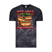Cloud Black hot dogs are my valentine Vintage Tee - AdoDesignShop