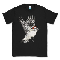 Black Flying Downy Woodpecker Classic Tee - LillyAllenDesigns