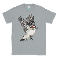 Heather Grey Flying Downy Woodpecker Classic Tee - LillyAllenDesigns