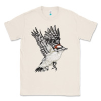 Natural Flying Downy Woodpecker Classic Tee - LillyAllenDesigns