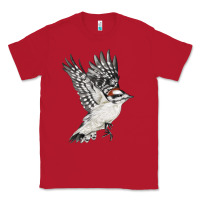 Red Flying Downy Woodpecker Classic Tee - LillyAllenDesigns