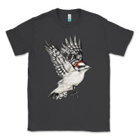 Smoke Flying Downy Woodpecker Classic Tee - LillyAllenDesigns