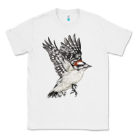 White Flying Downy Woodpecker Classic Tee - LillyAllenDesigns