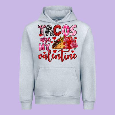 Tacos Are My Valentine Urban Hoodie Designed By Oliviacreatesart