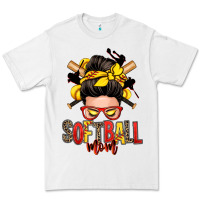 White softball mom messy bun Premium Tee - Zillion Design Studio