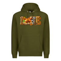 Army Green Love with Turkey Premium Hoodie - texasbilliewilder