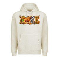 Oatmeal Heather Love with Turkey Premium Hoodie - texasbilliewilder