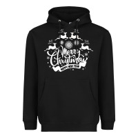 Black Merry Christmas Happy New Year Heavyweight Hoodie - Bettercallsaul