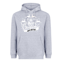 Heather Grey Merry Christmas Happy New Year Heavyweight Hoodie - Bettercallsaul