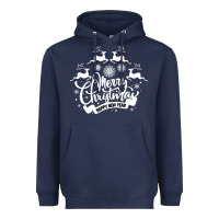 Navy Merry Christmas Happy New Year Heavyweight Hoodie - Bettercallsaul