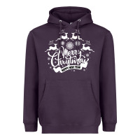 Plum Merry Christmas Happy New Year Heavyweight Hoodie - Bettercallsaul