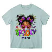Arona Spooky Mini Halloween Messy Bun Heavy Core Tee - texasbilliewilder