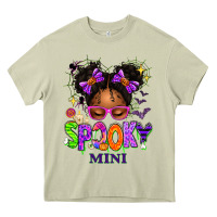 Mossy Spooky Mini Halloween Messy Bun Heavy Core Tee - texasbilliewilder