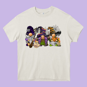Halloween Gnomies Heavy Core Tee Designed By Barkaloodesign