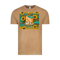 Western Farm Chicken Coop Animals Sunflowers Leopard Turquoise Wooden Vintage Tee | Teevron