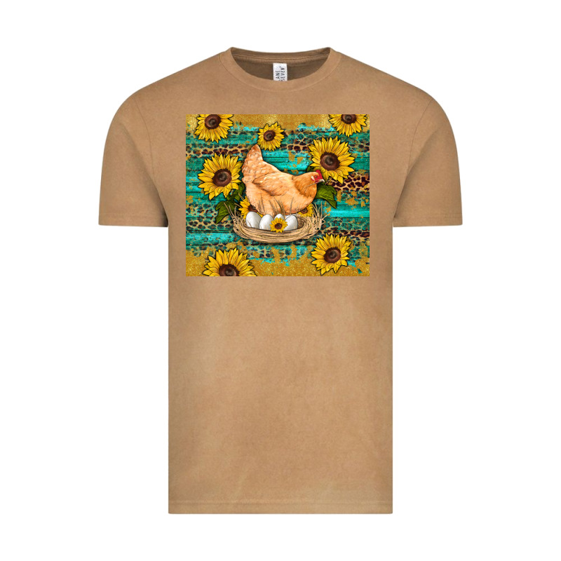 Western Farm Chicken Coop Animals Sunflowers Leopard Turquoise Wooden Vintage Tee by Artiststas | Teevron