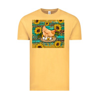 Vintage Mustard western farm chicken coop animals sunflowers leopard turquoise wooden Vintage Tee - Artiststas