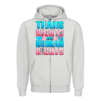 Trans Rights Are Human Rights Zipper Hoodie | Teevron
