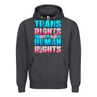 Smoke Trans Rights Are Human Rights Zipper Hoodie - BundleAndBundleShop