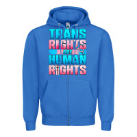 True Royal Trans Rights Are Human Rights Zipper Hoodie - BundleAndBundleShop