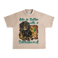 French Oak life is better with a dachshund Urban Heavy Tee - BarkalooDesign