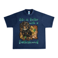 Navy life is better with a dachshund Urban Heavy Tee - BarkalooDesign